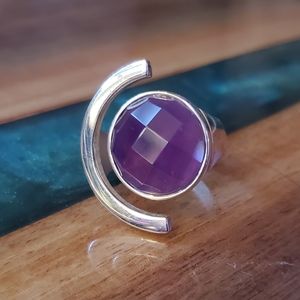 Estate Sterling Silver Amethyst Jay King Desert Trading DTR Sz 8.75 Ring J-506